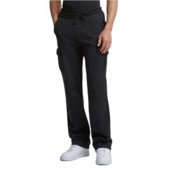 Spodnie cargo z prostą nogawką Urban Classics Heavy. Czarne spodnie materiałowe męskie Urban Classics, bez wzorów, z materiału, eleganckie. Za 233.85 zł.