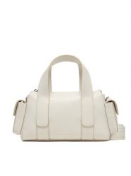 Calvin Klein Torebka Webbing Strap Pocket Bag LV04F3291G Biały. Białe torebki klasyczne damskie CALVIN KLEIN, bez wzorów, ze skóry, bez dodatków. Za 489.99 zł.