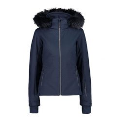 Kurtka narciarska damska CMP 31W0196F. Niebieskie kurtki narciarskie i snowboardowe damskie CMP, bez wzorów, z elastanu, z kapturem, narciarskie. Za 539.99 zł.