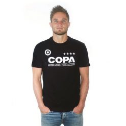 Koszulka dla dorosłych - COPA Básica - Preto. Czarne t-shirty sportowe męskie COPA FOOTBALL, xl, bez ramiączek, do piłki nożnej. Za 189.31 zł.