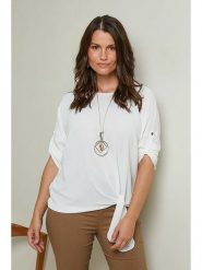 Curvy Lady Bluzka w kolorze białym rozmiar: 48/50. Białe bluzki damskie Curvy Lady, bez wzorów, klasyczne, bez kołnierzyka, bez ramiączek. Za 83.03 zł.