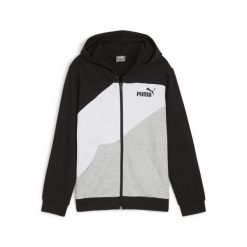 Młodzieżowa bluza z kapturem i zapięciem na zamek PUMA POWER Colourblock PUMA. Czarna bluzy z kapturem męskie Puma, m, z dzianiny. Za 245.95 zł.