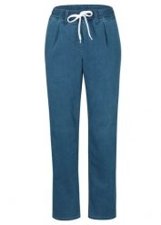 Ocieplane jeansy mom fit ze średnim stanem i wygodnym pasem. Niebieskie jeansy damskie bonprix. Za 159.99 zł.