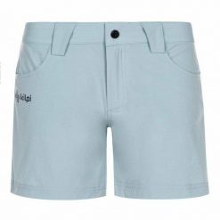 Lekkie spodenki damskie outdooroowe Kilpi SUNNY-W. Niebieskie szorty damskie Kilpi, bez wzorów, z materiału. Za 134.50 zł.