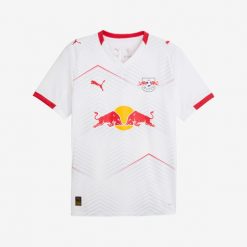 Koszulka piłkarska oficjalna Puma RB Lipsk 25/26 domowa. Bluzki damskie Puma, m, bez wzorów, z materiału, bez kołnierzyka. Za 459.99 zł.