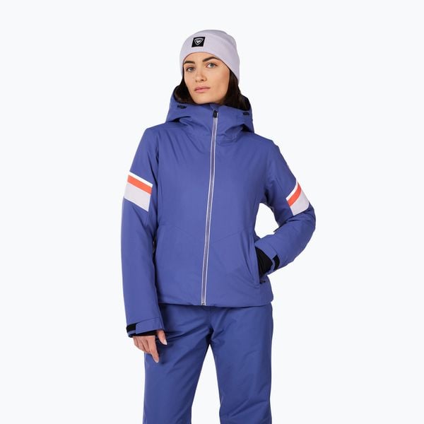 Kurtka narciarska damska Rossignol Strawpile Jkt. Niebieskie kurtki damskie Rossignol, l, bez wzorów, z materiału, bez kaptura, narciarskie. Za 1,029.00 zł.