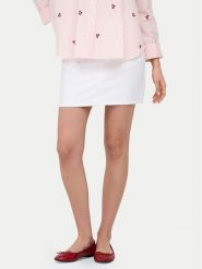 ONLY Spódnica jeansowa Stella 15339630 Biały Regular Fit. Białe spódniczki damskie Only, xs, bez wzorów, z bawełny. Za 139.99 zł.