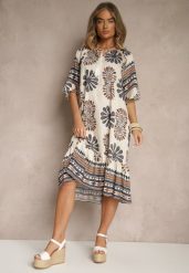 Czarna Pudełkowa Sukienka z Wiskozy w Abstrakcyjny Wzór Revirelle. Czarne sukienki damskie Renee, na spotkanie biznesowe, na lato, l, bez wzorów, z materiału, eleganckie, bez kołnierzyka, bez ramiączek, midi. Za 69.99 zł.