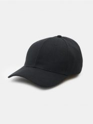 Bawełniana czapka baseballowa - czarny. Czarne czapki męskie Sinsay, bez wzorów, z bawełny. Za 9.99 zł.
