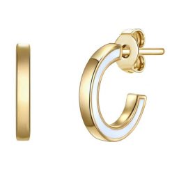 Glanzstücke München Srebrne kolczyki kreole srebro wysokiej próby żółte złoto Kolczyki 1 ct Damski. Szare kolczyki damskie Glanzstücke München, srebrne. Za 139.99 zł.