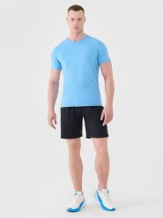 4F Spodenki treningowe szybkoschnące męskie - czarne XL. Czarne szorty sportowe męskie 4f, m, z dzianiny, na fitness i siłownię. Za 99.99 zł.