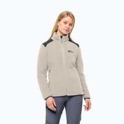 Bluza polarowa damska Jack Wolfskin Kammweg Pile Fz. Szare bluzy bez kaptura damskie Jack Wolfskin, z polaru. Za 529.99 zł.