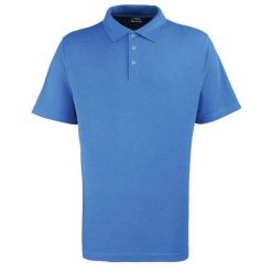 Męska Koszulka Polo Press Stud Work. Niebieskie koszulki polo męskie PREMIER, m, bez wzorów, z bawełny, bez ramiączek. Za 98.99 zł.