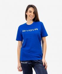 Bawełniana koszulka Givova Spot Royal Blue. Niebieskie bluzki sportowe damskie Givova, na lato, m, bez wzorów, z bawełny, bez ramiączek. Za 60.95 zł.