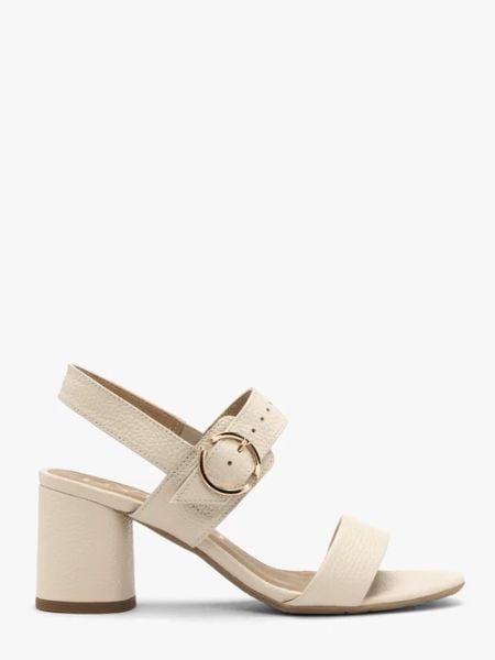 Kremowe sandały damskie. Brązowe sandały damskie Ryłko, bez wzorów, ze skóry, bez obcasa, na obcasie. Za 379.99 zł.