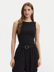 Vero Moda Top Ruby 10342997 Czarny Slim Fit. Czarne topy damskie Vero Moda, s, bez wzorów, z bawełny, bez kołnierzyka. Za 79.99 zł.