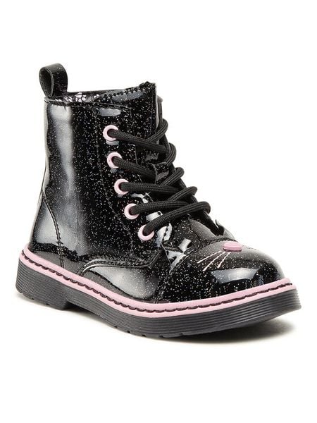 Nelli Blu Trapery CM211214-13 Czarny. Czarne kozaki dziewczęce Nelli Blu, bez wzorów, z syntetyku, bez obcasa. Za 99.99 zł.