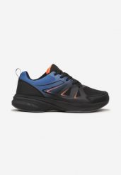 Czarno-Niebieskie Sznurowane Buty Sportowe Soft Shell Irushe. Czarne buty sportowe na co dzień męskie Born2be, bez zapięcia. Za 169.99 zł.