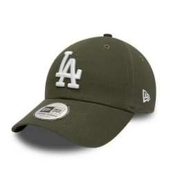 Czapka z daszkiem New Era MLB Los Angeles Dodgers. Zielone czapki męskie New Era, bez wzorów, z bawełny. Za 113.90 zł.