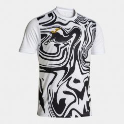 Koszulka Joma Lion II Sport Mężczyzna Biała/Czarna L - Oddychająca i Lekka. Białe t-shirty sportowe męskie Joma, l, bez ramiączek, do piłki nożnej. Za 69.08 zł.