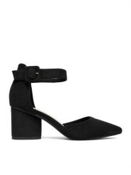 DeeZee Czółenka CEO-112233 Czarny. Czarne czółenka damskie DeeZee, bez wzorów, z materiału, bez obcasa. Za 139.99 zł.