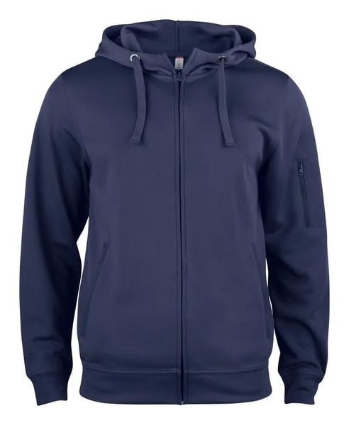 Clique Basic Active Hoody Full Zip – Bluza z kapturem barwiona przędza. Niebieskie bluzy z kapturem męskie CLIQUE, s, z materiału. Za 196.79 zł.