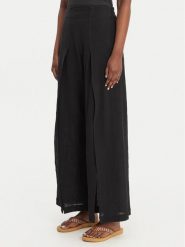 Banana Moon Spodnie materiałowe Stefa Cameron MWW01 Czarny Regular Fit. Czarne spodnie materiałowe damskie Banana Moon, bez wzorów, z bawełny. Za 409.99 zł.