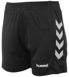 Damskie spodenki piłkarskie Hummel. Czarne spodenki sportowe damskie HUMMEL, m, z materiału, do piłki nożnej. Za 271.99 zł.