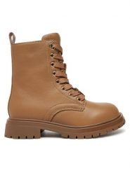Tommy Hilfiger Trapery Lace-Up Bootie T3A5-33568-0092 M Brązowy. Brązowe kozaki dziewczęce Tommy Hilfiger, bez wzorów, ze skóry, bez obcasa. Za 539.99 zł.