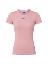 HUGO BLUE Koszulka - Easy Tee_B Kobiety Bawełna różowy, XS. Czerwone t-shirty damskie HUGO BLUE, xs, z aplikacjami, z bawełny, bez kołnierzyka. Za 89.95 zł.