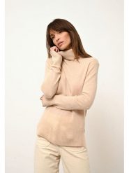 Just Cashmere Kaszmirowy golf "Lexie" w kolorze beżowym rozmiar: XL. Brązowe golfy damskie Just Cashmere, xl, bez wzorów, z kaszmiru, bez ramiączek. Za 356.78 zł.