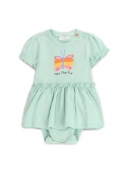 Coccodrillo Body dziecięce WC5112801TGN Zielony. Zielone body niemowlęce COCCODRILLO, bez wzorów, z bawełny, bez ramiączek. Za 39.99 zł.