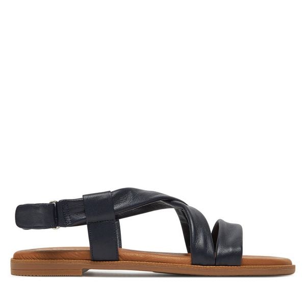 Sandały Tamaris. Niebieskie sandały damskie Tamaris, bez wzorów, bez obcasa, na płaskiej podeszwie. Za 319.99 zł.