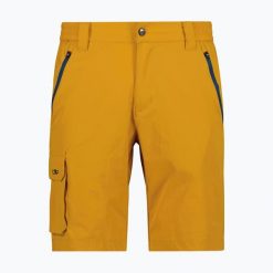 Spodenki męskie CMP 31T5637 Bermuda. Brązowe szorty męskie CMP, z elastanu, bez kołnierzyka. Za 179.99 zł.