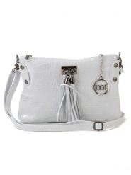 Mia Tomazzi Skórzana torebka "Abano" w kolorze białym - 23 x 16 x 2 cm rozmiar: onesize. Białe torebki klasyczne damskie Mia Tomazzi, z aplikacjami, z materiału, bez dodatków. Za 130.99 zł.
