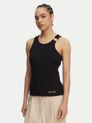 Liu Jo Beachwear Top VA6122 J4822 Czarny Regular Fit. Czarne topy damskie Liu Jo Beachwear, s, bez wzorów, z bawełny, bez kołnierzyka. Za 299.99 zł.