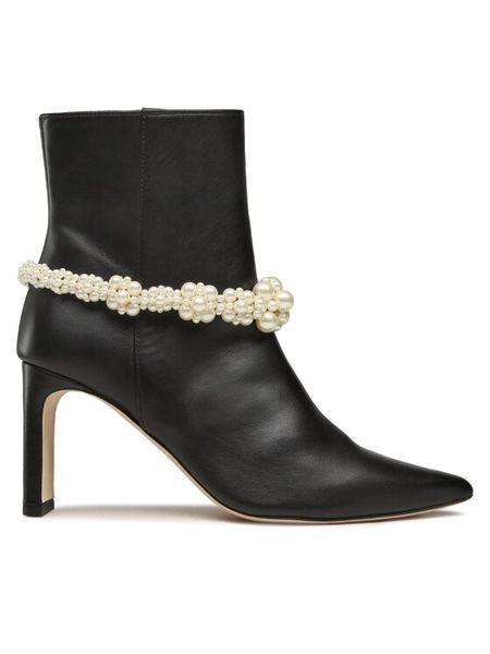 Custommade Botki Athena 999625083 Czarny. Czarne botki damskie Custommade, ze skóry, bez obcasa, na słupku, bez zapięcia. Za 1,479.00 zł.