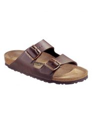 Birkenstock Klapki "Arizona" w kolorze ciemnobrązowym rozmiar: 38. Brązowe klapki damskie Birkenstock, bez wzorów, bez obcasa. Za 322.73 zł.