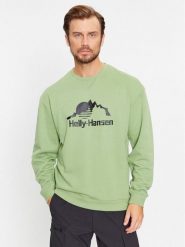 Helly Hansen Bluza Yu Crew Sweater 2.0 53891 Zielony Regular Fit. Zielone bluzy bez kaptura męskie Helly Hansen, l, z bawełny. Za 329.99 zł.
