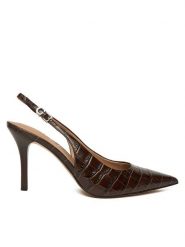 Guess Szpilki FLFPLS LEP05 Brązowy. Brązowe szpilki Guess, z aplikacjami, ze skóry, bez obcasa. Za 679.99 zł.