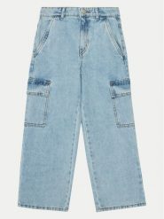 NAME IT Jeansy 13220709 Niebieski Wide Leg. Niebieskie spodnie dziewczęce Name it, z bawełny. Za 129.99 zł.