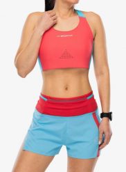 Stanik sportowy La Sportiva Pulse High Support Bra. Czerwone biustonosze sportowe damskie La Sportiva, bez wzorów, z materiału. Za 310.50 zł.