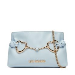 Torebka LOVE MOSCHINO. Niebieskie torebki klasyczne damskie Love Moschino, bez wzorów, wizytowe, bez kołnierzyka, bez ramiączek. Za 499.99 zł.