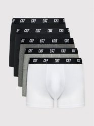 Cristiano Ronaldo CR7 Komplet 5 par bokserek Basic Trunk 5-Pack 8106-49-2400 Szary. Szare bokserki męskie Cristiano Ronaldo CR7, bez wzorów, z bawełny. Za 179.99 zł.
