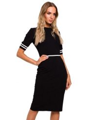 Made of emotion Sukienka w kolorze czarnym rozmiar: M. Czarne sukienki damskie Made Of Emotion, m, bez wzorów, bez kołnierzyka, bez ramiączek, midi. Za 144.99 zł.