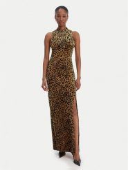 Guess Sukienka wieczorowa W6RK10 KA652 Beżowy Regular Fit. Brązowe sukienki damskie Guess, xxl, z aplikacjami, z syntetyku, wizytowe, bez kołnierzyka, bez ramiączek. Za 655.00 zł.