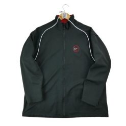 Second life - Męski klasyczny sweter z zamkiem do rozgrzewki - Jak nowy. Czarne swetry męskie Nike, m, bez wzorów, bez kołnierzyka. Za 135.32 zł.