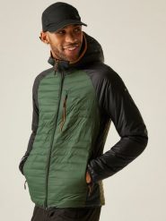 Regatta Kurtka przejściowa "Rowak" w kolorze czarno-oliwkowym rozmiar: XL. Brązowe kurtki męskie Regatta, xl, bez wzorów, bez kaptura. Za 200.60 zł.