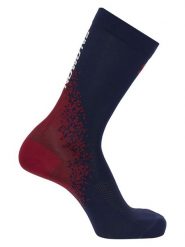 SALOMON Skarpety narciarskie "Gravel Crew" w kolorze granatowo-czerwonym rozmiar: 36-38. Czerwone skarpetki męskie Salomon, bez wzorów, prążkowane. Za 60.88 zł.