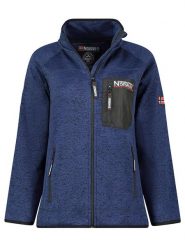 Geographical Norway Kurtka polarowa "Title" w kolorze granatowym rozmiar: S. Niebieskie kurtki damskie Geographical Norway, s, bez wzorów, z polaru, bez kaptura. Za 100.99 zł.
